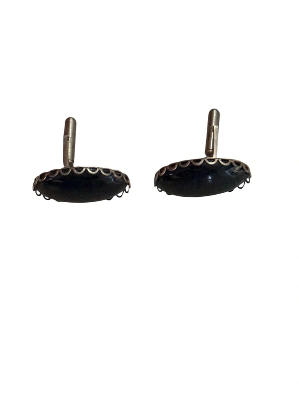 🫶🏻 Vintage Black Oval Cufflinks